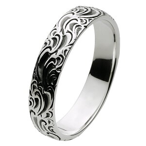 【cenote】シルバー925 リング メンズ【z-r0473】流水文様 吉祥文様 細身 和柄 カジュアル silver925 指輪 送料無料