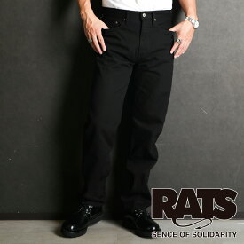 【RATS/ラッツ】BLACK DENIM PANTS / ストレートシルエット デニムパンツ / 25'RD-0807 【メンズ】【送料無料】