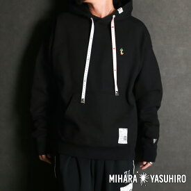 【Maison MIHARA YASUHIRO/メゾン ミハラヤスヒロ】Leon Embroidery Hoodie - BLACK / レオン エンブロイダリー フーディー / J16HD791【送料無料】
