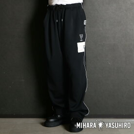 【Maison MIHARA YASUHIRO/メゾン ミハラヤスヒロ】Amateur Sewn Track Pants - BLACK / アマチュア ソーン ライク トラックパンツ / A16PT582【メンズ】【送料無料】