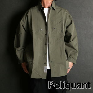 yPOLIQUANT/|NAgzTHE IN-OUTSIDE POCKETS OVERSIZED CPO SHIRT JACKET - OLIVE / 2501010yYzyz