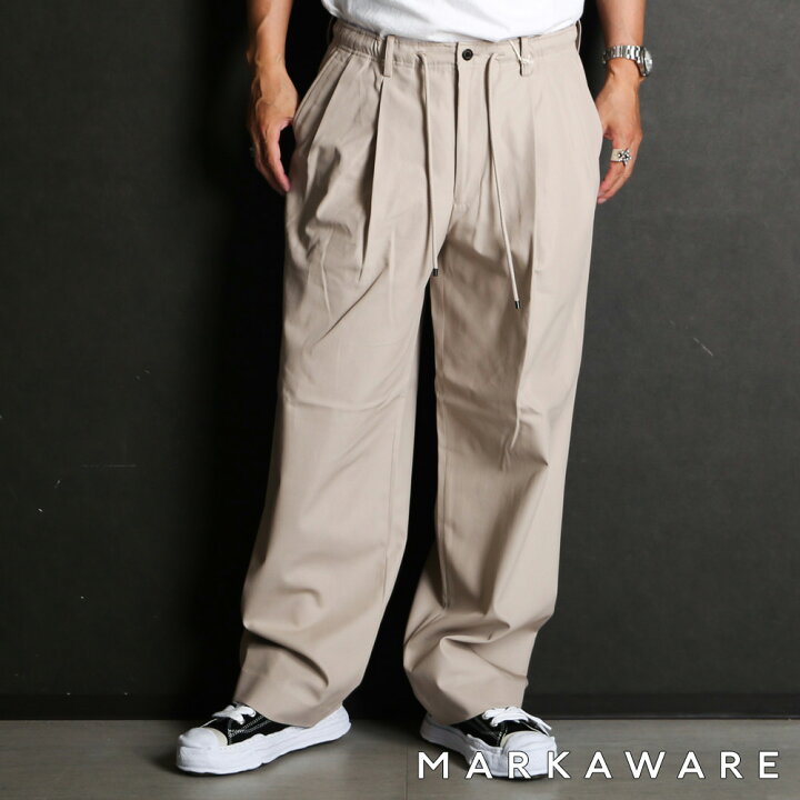 楽天市場】【MARKAWARE/マーカウェア】DOUBLE PLEATED EASY TROUSERS 