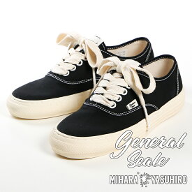 【Maison MIHARA YASUHIRO/メゾン ミハラヤスヒロ】【General Scale】 "PAST" SOLE LOW CUT SNEAKER / A06FW503 キャンバス ローカットスニーカー シューズ 靴 / ブラック【メンズ】【送料無料】