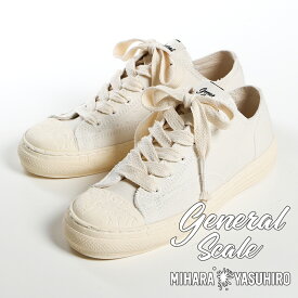 【Maison MIHARA YASUHIRO/メゾン ミハラヤスヒロ】【General Scale】 "PAST" SOLE LOW CUT SNEAKER / A06FW502 キャンバス ローカットスニーカー シューズ 靴 / ホワイト【メンズ】【送料無料】