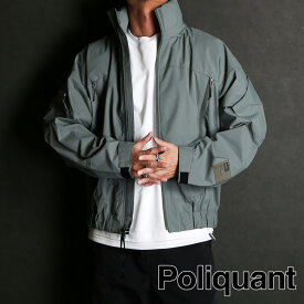 【POLIQUANT/ポリクアント】× WILDTHINGS / PROTECTED COMMON UNIFORM HOODED JACKET - GREY GREEN / DERMIZAX® THE SPECS / 2401020【メンズ】【送料無料】