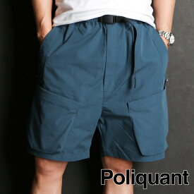 【POLIQUANT/ポリクアント】× WILDTHINGS / PROTECTED COMMON UNIFORM S/L PANTS - SILVER NAVY / SOLOTEX®FIBER THE SPECS / ショートパンツ / 2401019【メンズ】【送料無料】