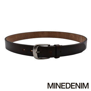 �yMINEDENIM/�}�C���f�j���zBridle Leather Officer Belt - DBR / LBT-019�y�����Y�z�y���������z