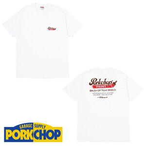 �yPORKCHOP/�|�[�N�`���b�v�zPCP LOGO TEE - WHITE / �V���[�g�X���[�uT�V���c �y�����㍞�݁z�y���j�Z�b�N�X�z