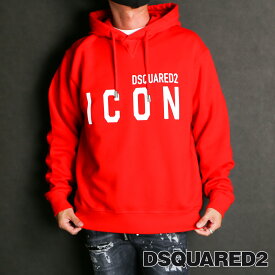 【国内正規品】【DSQUARED2/ディースクエアード】ICON Hooded Sweatshirt / アイコン プルオーバーパーカー / S79GU0003/S25042 / レッド パーカー 【送料無料】