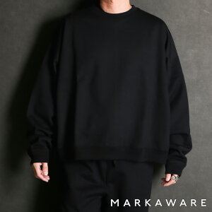 �yMARKAWARE/�}�[�J�E�F�A�zHUGE SHORT SWEAT - BLACK / �I�[�K�j�b�N�R�b�g���w�r�[�ݗ��� - �q���[�W�V���[�g�X�E�F�b�g / A26A09CS02C�y�����Y�z�y���������z