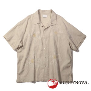 �ysuperNova./�X�[�p�[�m���@�zAloha shirt - Big flowers embroidery / �A���n�V���c - �r�b�O�t�����[�G���u���C�_���[ / SN-616B�y�����Y�z�y���j�Z�b�N�X�z�y���������z