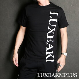 【LUXE AKM PLUS/リュクス エーケーエム プラス 】VERTICAL LOGO T-SHIRTS / Tシャツ / LAT-23008【メンズ】