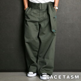 【FACETASM/ファセッタズム】BELTED BIG HEART PANTS / ワイドパンツ / MKS-PT-M03【メンズ】【送料無料】