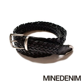 【MINEDENIM/マインデニム】Pull Up Leather Belt - BLK / LBT-012【メンズ】【送料無料】