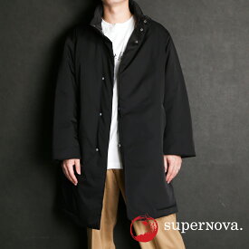 【superNova./スーパーノヴァ】Market coat - Stretch gabardine / スタンドカラー マーケットコート ストレッチギャバジン / SN-389A【メンズ】【ユニセックス】【送料無料】