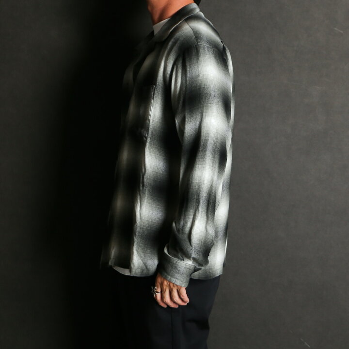 楽天市場】【MINEDENIM/マインデニム】R.Flannel Ombre Open Collar SH 