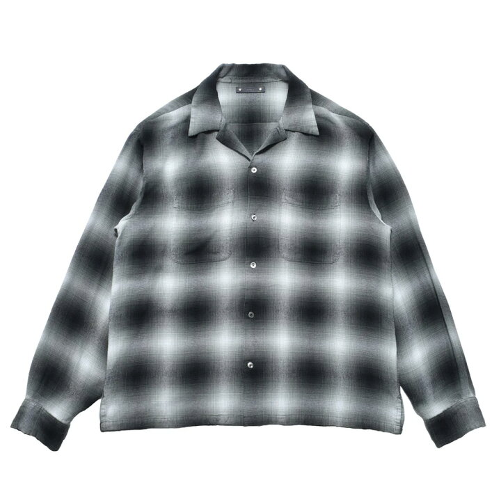 楽天市場】【MINEDENIM/マインデニム】R.Flannel Ombre Open Collar SH 