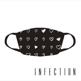 【返品交換不可】【セール商品 20%OFF】【INFECTION/インフェクション】HEART MASK / マスク / ブラック / ますく / 16011020【メンズ】【レディース】【ユニセックス】