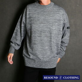 【RESOUND CLOTHING /リサウンドクロージング】POCKET OVER SWEATER / オーバーサイズ セーター / RC30-K-002【メンズ】【送料無料】