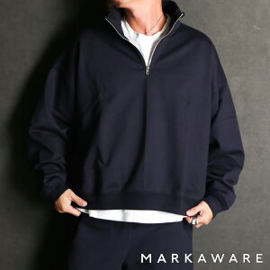 �yMARKAWARE/�}�[�J�E�F�A�zSHORT QUARTER ZIP PULLOVER - D.NAVY / �I�[�K�j�b�N�R�b�g���w�r�[�ݗ��� - �V���[�g�N�H�[�^�[�W�b�v�v���I�[�o�[ / A25D03CS02C�y�����Y�z�y���������z