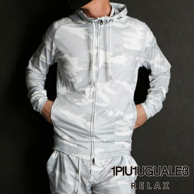 【1PIU1UGUALE3 RELAX/ウノピゥウノウグァーレトレ リラックス】CAMO LOGO HOODIE / ジップアップパーカー / USO-23031【メンズ】