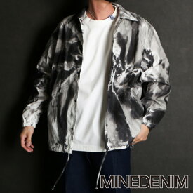 【MINEDENIM/マインデニム】White Denim Marble Dye Coach JKT / 2304-9001【メンズ】【送料無料】
