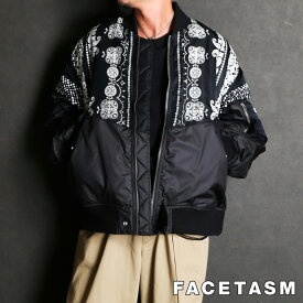 【FACETASM/ファセッタズム】ORIGINAL BANDANA PRINT MA-1 / ミリタリージャケット / MKS-JK-M14【メンズ】【送料無料】