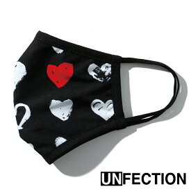 【UNFECTION/アンフェクション】HEART / マスク / 16011033 / ブラック / デザインマスク【メンズ】【レディース】【ユニセックス】