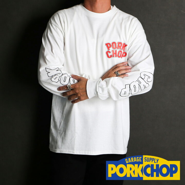 楽天市場】【PORKCHOP/ポークチョップ】WP BIG LOGO L/S TEE - WHITE 