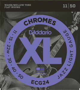 y[֔IIzD'Addario s__It XL Chromes Flat Wound ECG24 11-50 Jazz Light GLM^[(tbgEh) [Daddario]