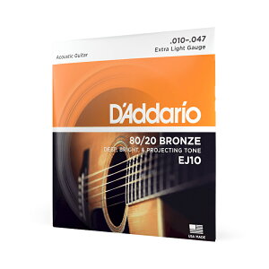 y[֔IIzD'Addario __I EJ10 80/20 Bronze Wound Extra Light 10-47 AR[XeBbN [Daddario]uY^ARM^ԁ^GNXgCg