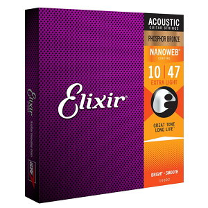 y[։zElixir GNT[ [16002] Phosphor Bronze NANOWEB Extra Light 10-47 AR[XeBbNM^[(tHXt@[uY)