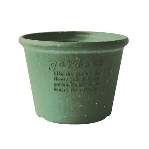 エコポット丸6号【浅型】(6色)使いやすさ抜群の浅型タイプ 軽量 おしゃれ 使いやすい 地球にやさしい 植木鉢 天然素材配合 ガーデニング 鉢