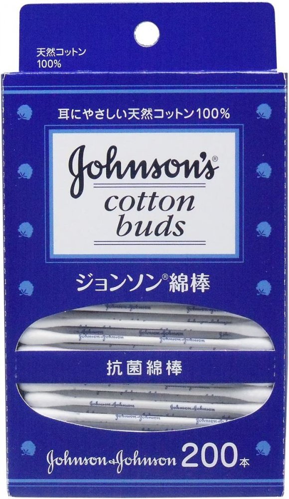 ジョンソンエンドジョンソン　抗菌綿棒　天然コットン100%