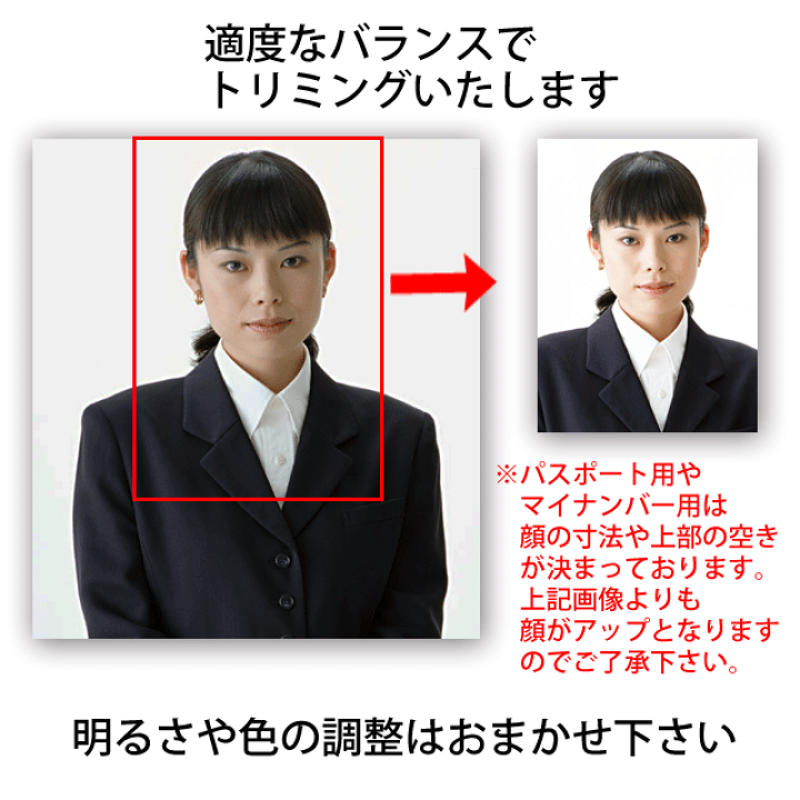 楽天市場】証明写真プリント 【送料無料】就活用写真 免許・パスポート