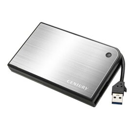 《送料無料》MOBILE BOX USB3.0接続 SATA6G 2.5インチHDD/SSDケース（シルバー＆ブラック）　/CENTURY/センチュリー/ハードディスクケース　[CMB25U3SV6G]