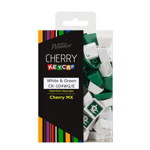 �s���������tCHERRY MX�� 104�p��L�[�{�[�h�p 2�F���^�J���[�L�[�L���b�v �iWhite��Green �J���[�j�mCK-104WG/E�n