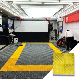 【全品10%OFFクーポン】ガレージタイル ガレージマット 10枚から 耐荷重約10t ガレージ 車 バイク 駐車場 屋外 屋内 浴室 風呂場 組立簡単 お手入れ簡単 床の汚れ防止 滑り止め 穴あり 連結式