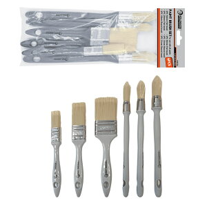 【クーポン配布中!】ROLLING DOG ペイントブラシ 塗装ブラシ 刷毛 ペイント刷毛 6セット ペンキ塗り 油絵 アクリル絵 円形ブラシ フラットブラシ