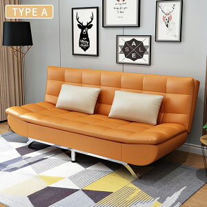 【全品10%OFFクーポン】折りたたみ ソファベッド S/M/Lサイズ 2WAYソファ リクライニング 省スペース 耐摩耗キャットレザー 高反発スポンジ 天然木フレーム 防水防汚仕様
