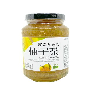 【母の日】【本場韓国のゆず茶】ゆず茶 580g 伝統製法 砂糖漬け柚子65% 薬食同源 リラックスタイムに 冷え性改善 ビタミンC豊富 フルーティで美味しい 女性へのプレゼントにもおすすめ ヨ