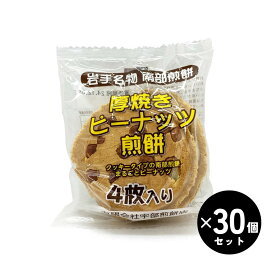 南部せんべい 厚焼きピーナッツ煎餅 4枚×30個 宇部煎餅(うべせんべい) 宇部せんべい店 宇部煎餅店 岩手県久慈市 当店人気商品 お土産 おいしい ガリガリゴリゴリの食感 ちょうどいい堅さで人気