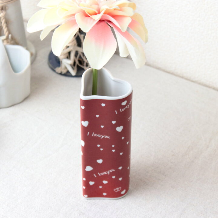 楽天市場 ハートオブラブ 花瓶 日本製 美濃焼 花器 フラワーベース 花瓶 花入れ 花束 廊下 玄関 和室 エントランス 中型 造花 ハート 陶器 磁器 陶磁器 瀬戸物 カフェ おしゃれ オシャレ セラポッケ かわいい陶器のお店