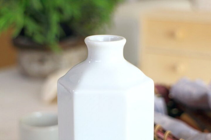 楽天市場】シンプル六角細長花瓶 フラワーベース 花瓶 花器 一輪差し  