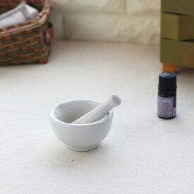 乳鉢セット S 日本製 美濃焼 日本製 瀬戸焼 40ml 器製乳鉢セット 混ぜ棒付き乳鉢 手作りコスメ用乳鉢 アロマクラフト乳鉢 ハーブすり鉢セット ハーブをすりつぶす道具 蜜蝋クラフト用乳鉢