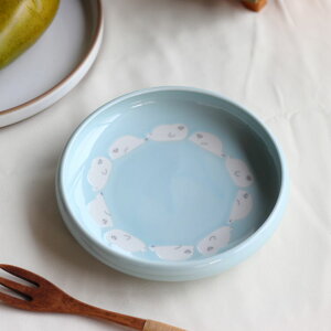 マザーグース ラウンド 17cm 日本製 美濃焼 ラウンド50皿 5寸皿 小皿 中皿 丸皿 平皿 取り皿 取り分け皿 ケーキ皿 パーティー皿 定食皿 小付け プレート ブルー ベージュ 人気