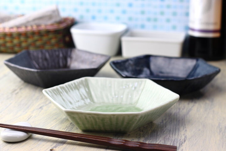 楽天市場】美濃焼三善六角鉢 18cm 美濃取寄 日本製 美濃焼 プレート  