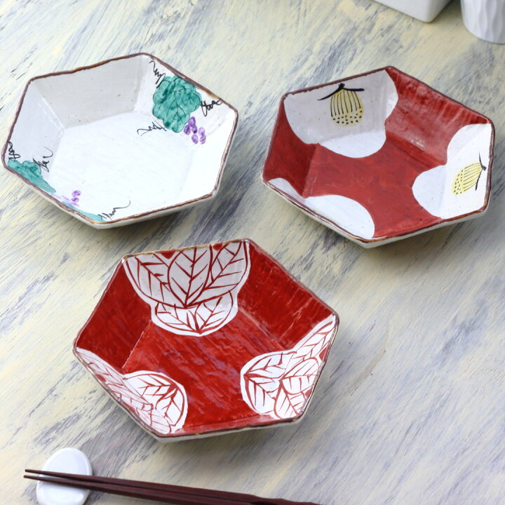 楽天市場】赤絵三善 美濃焼手描六角鉢 18cm 美濃取寄 日本製 美濃焼  