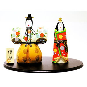 雛人形 錦彩立雛(大) 345 瀬戸取寄 ひな人形 コンパクト 雛 お雛様 陶器製 収納飾り おしゃれ 親王飾り インテリア 置物 飾り台 単品 ミニ サイズ ミニチュア ディスプレイ