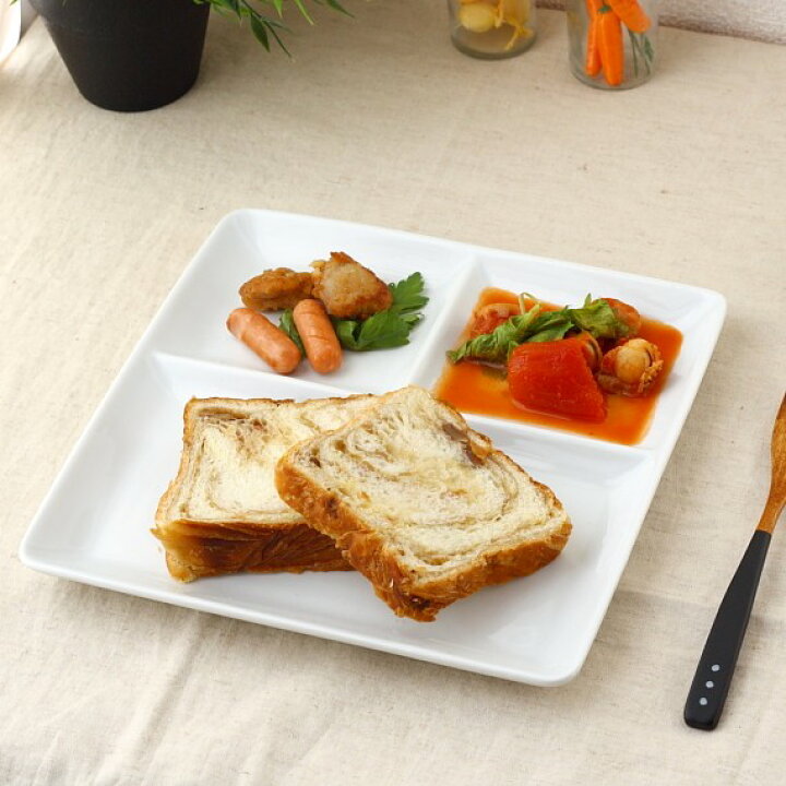 楽天市場 カフェスタイルランチプレート ディナーに使えるから大人気 洋食器 食器 仕切り皿 人気 白い食器 カフェ ワンプレート 皿 引越し祝い 食器 カトラリー グラス 食器 ランチプレート 仕切り皿 定番商品 訳あり セラポッケ かわいい陶器のお店
